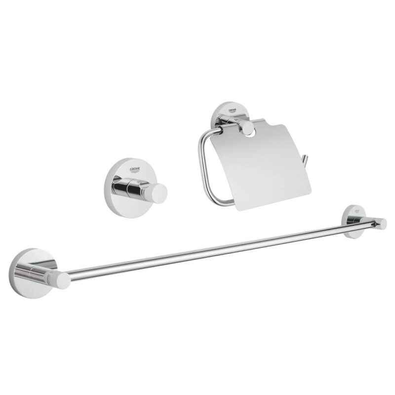 Комплект аксесоари за баня GROHE ESSENTIALS 3в1 40775001 от Роско. Аксесоари за баня, Произведено в Германия. Гаранция 5 години.