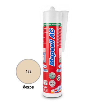 Купи санитарен силикон уплътнител MAPEI Mapesil AC 310ML 4813242IT. Цвят: Бежов 132. Силикони Mapei. Гарантирано качество от Роско.