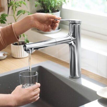 Кухненски смесител H150 2jet с издърпващ се чучур 74800000 HANSGROHE