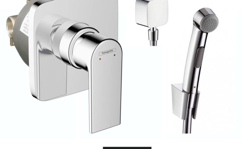 Комплект хигиенен душ VERNIS SHAPE HANSGROHE 71658000 + 13620180 + 32129000 + 27414000