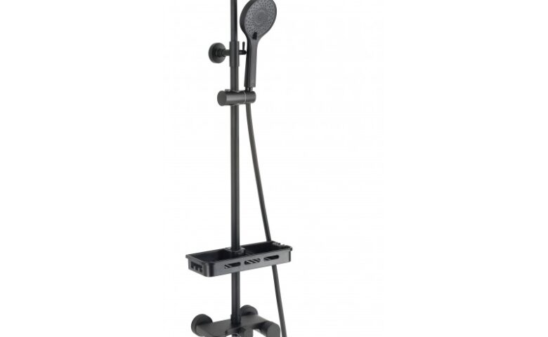 Душ система черен мат с чучур КАЯ ICT 8890B BLACK