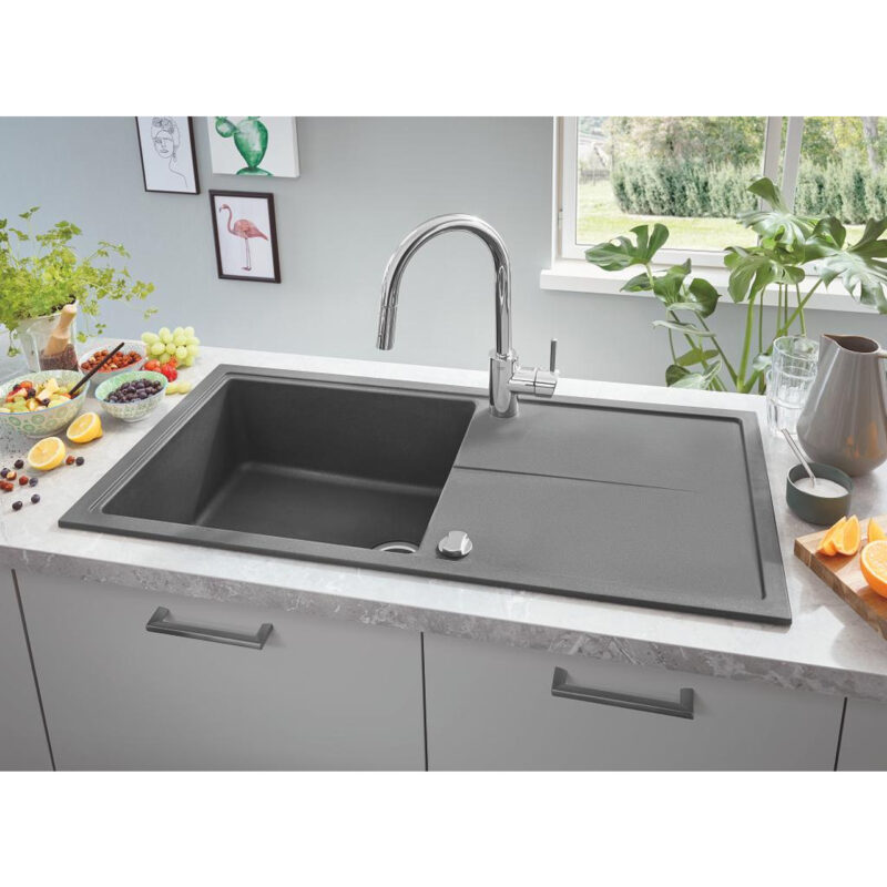 Композитна мивка за кухня с отцедник 78x50см GROHE K400 31639AT0