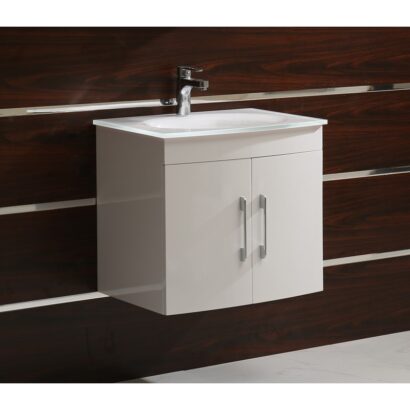 Конзолен PVC шкаф за баня 60см ICP 6092 W КАЯ