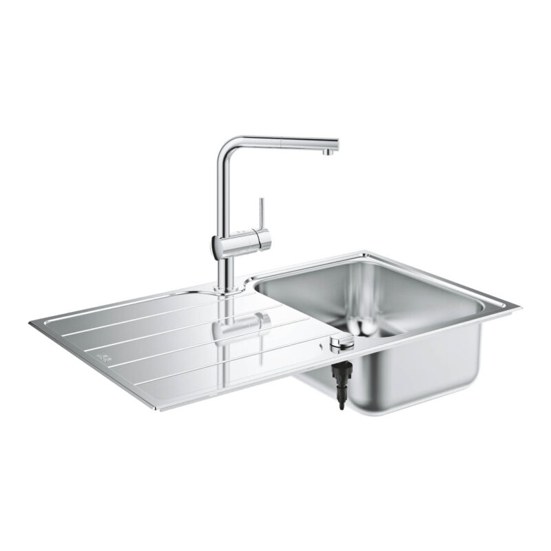 Комплект кухненска мивка K500 и смесител Minta GROHE 31573SD1