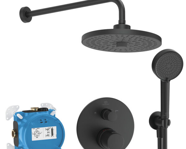 Душ комплект за вграждане черен мат Ceratherm T100 Alu+ Ideal Standard