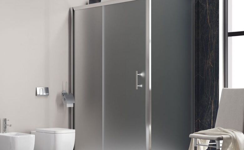 Душ кабина с матирано стъкло в различни размери, 6мм FLORA 500 & S-10 CROMO ICY KARAG