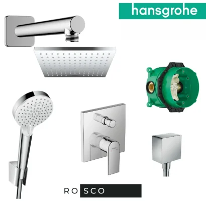 Душ комплект за вграждане Vernis Shape хром Hansgrohe