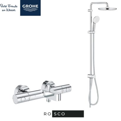 Душ комплект за баня с термостатен смесител и чучур GROHE Grohtherm 800 Cosmopolitan 34766000