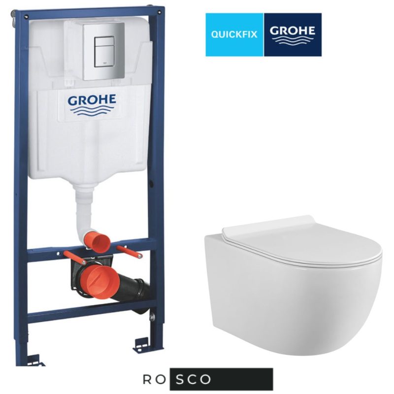 Комплект структура за вграждане Rapid SL GROHE със стенна тоалетна чиния 54см TORNADO