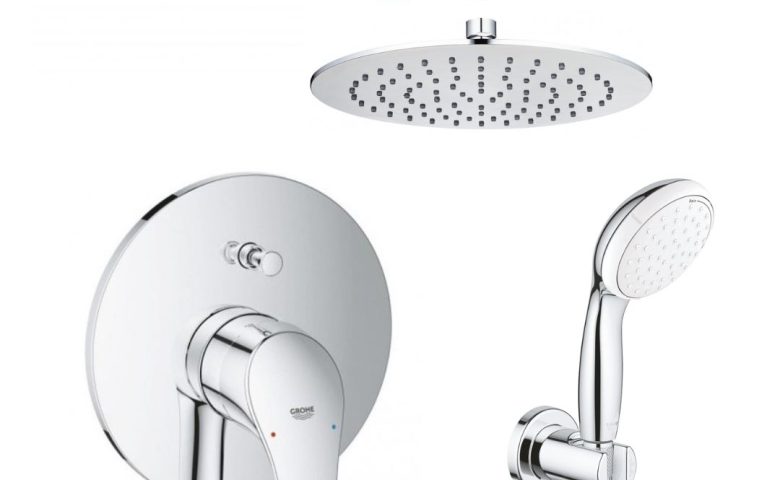 Душ комплект за вграждане с кръгла пита 25см GROHE Eurosmart/ICH