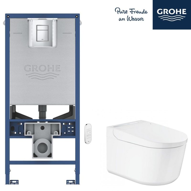 Комплект структура за вграждане GROHE Rapid SLX с бутон и SMART тоалетна Sensia Arena Pro Shower GROHE 36508SH0