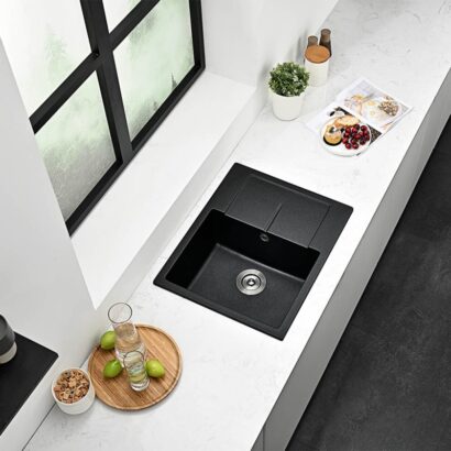 Гранитна кухненска мивка 62x50см ICGS 8220 BLACK
