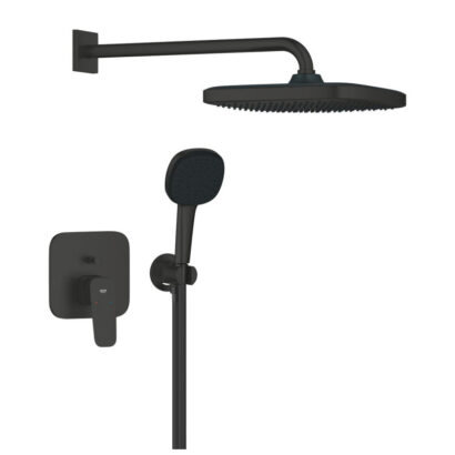 Душ комплект за вграждане с тяло за вграждане черен мат GROHE Cubeo 1053362430