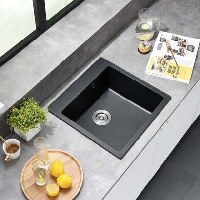 Гранитна кухненска мивка 50x50 ICGS 5050 BLACK