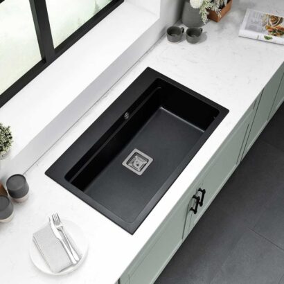 Гранитна кухненска мивка 78x48 ICGS 8213 BLACK