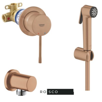 Хигиенен душ комплект за вграждане GROHE Brushed warm sunset Tempesta 27513DL1 + 27057DL0 + 29197DL0