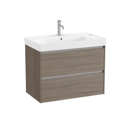 Конзолен MDF шкаф за баня 80см ONA Dark Elm ROCA A851691511