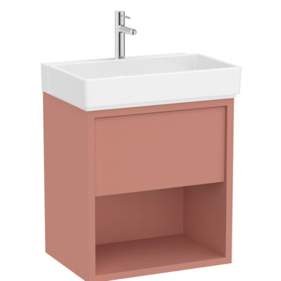 Конзолен MDF шкаф за баня 60см светла теракота ROCA Tura A852025560