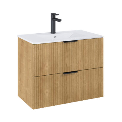 Конзолен MDF шкаф за баня 81.5см Unik Reef Light Oak ROCA A852478464