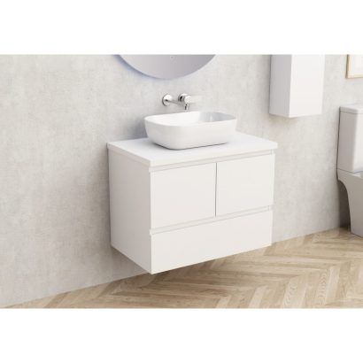 Конзолен PVC шкаф за баня без умивалник 73см BG 9048-75W + 7546-30