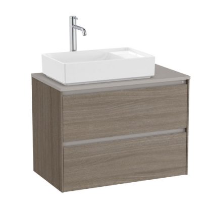 Конзолен MDF шкаф за баня без умивалмник 80см ROCA ONA Dark Elm A857631511