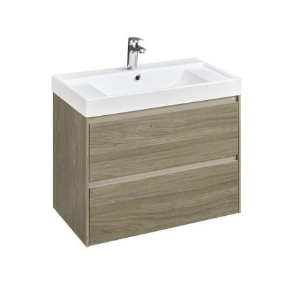 Конзолен MDF шкаф за баня 80см ROCA ONA Dark Elm A857630511