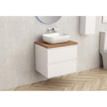 Конзолен PVC шкаф за баня без умивалник 60см 6038-60W + 6046-31