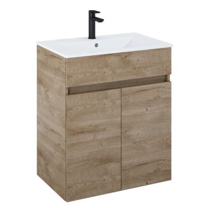 Конзолен MDF шкаф за баня 65см Rural Oak ROCA N-Cube A852502808