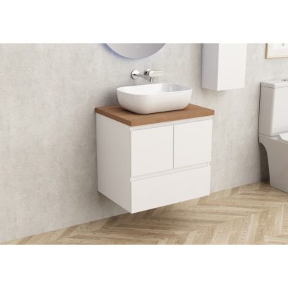 Конзолен PVC шкаф за баня без умивалник 60см BG 9048-60W + 6046-31