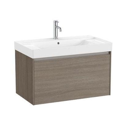 Конзолен MDF шкаф за баня 80см ROCA ONA Dark Elm A857607511