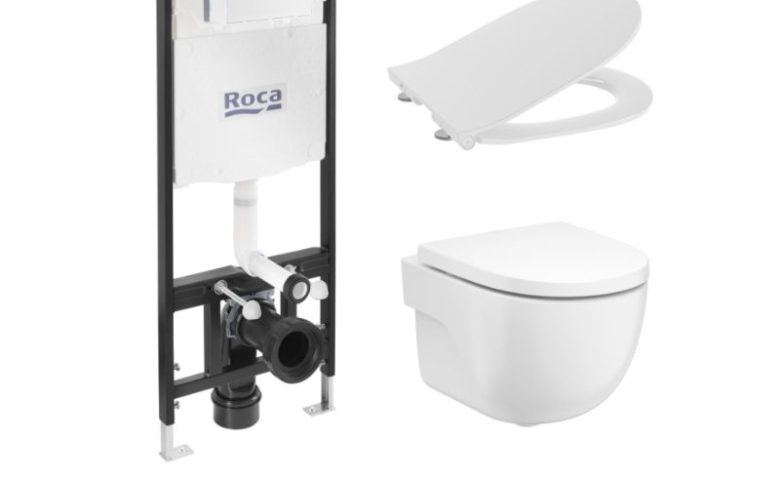 Комплект Active One 4в1 Meridian Compact Rimless с бутон по избор AC2 ROCA