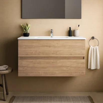 Конзолен шкаф за баня MDF с мивка в различни размери Eurovit Y8 Ideal Standard