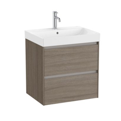 Конзолен MDF шкаф за баня 60см ROCA ONA Dark Elm A857613511