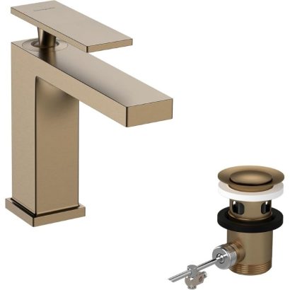 Смесител за умивалник матиран бронз TECTURIS Е 110 EcoSmart+ 73010140 Hansgrohe