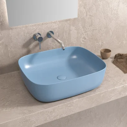 Мивка върху плот матирано синьо 49.5х39.5 LT 2143-MBL KARAG