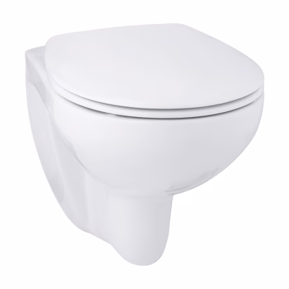 Стенна тоалетна чиния без ръб, със седалка с плавно затваряне GROHE Bau Ceramic 39427000