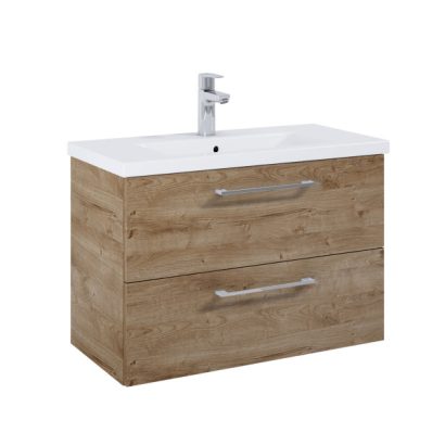 Конзолен MDF шкаф за баня 81.5см античен дъб ROCA Roma Plus Compact A852474808