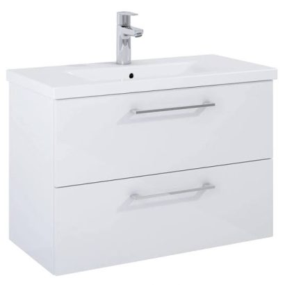 Конзолен MDF шкаф за баня 81.5см бял гланц ROCA Roma Plus A852471806