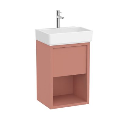 Конзолен MDF шкаф за баня 45см светла теракота ROCA Tura A852023560