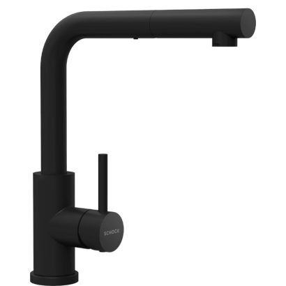 Висок кухненски смесител с издърпващ се чучур KANTUS PULL OUT BLACK SCHOCK